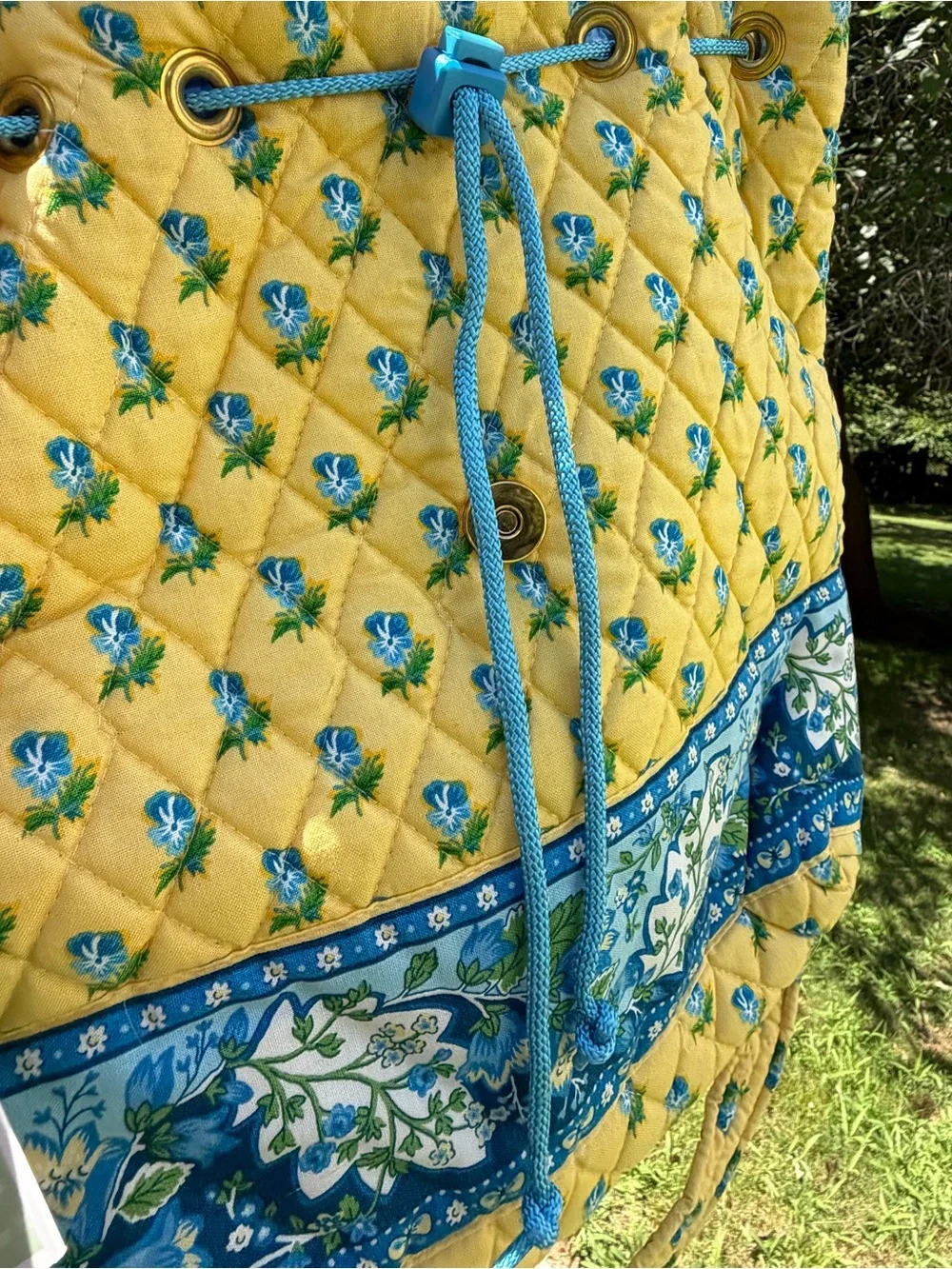 Vera Bradley Mimi Backpack Katherine 2004 NWT Y2K Rare Vintage Blue Yellow